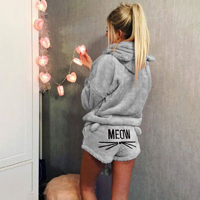 Pyjamas Animal Sleepwear Cat Female Pajama Women Homewear