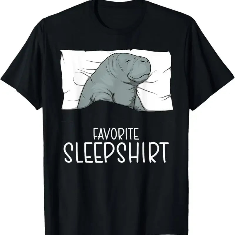 Favorite Sleepshirt Manatee Napping Pajama T Shirt