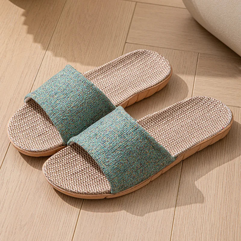 Hemp Casual Women's Slippers Home Flats Spring Summer Luxury Designer Woman Shoes 2026 Fashion Indoor Slides Couple Lightweight