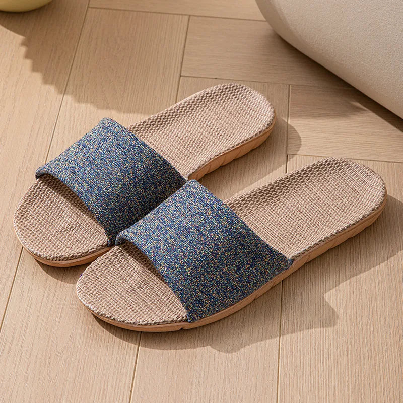 Hemp Casual Women's Slippers Home Flats Spring Summer Luxury Designer Woman Shoes 2026 Fashion Indoor Slides Couple Lightweight