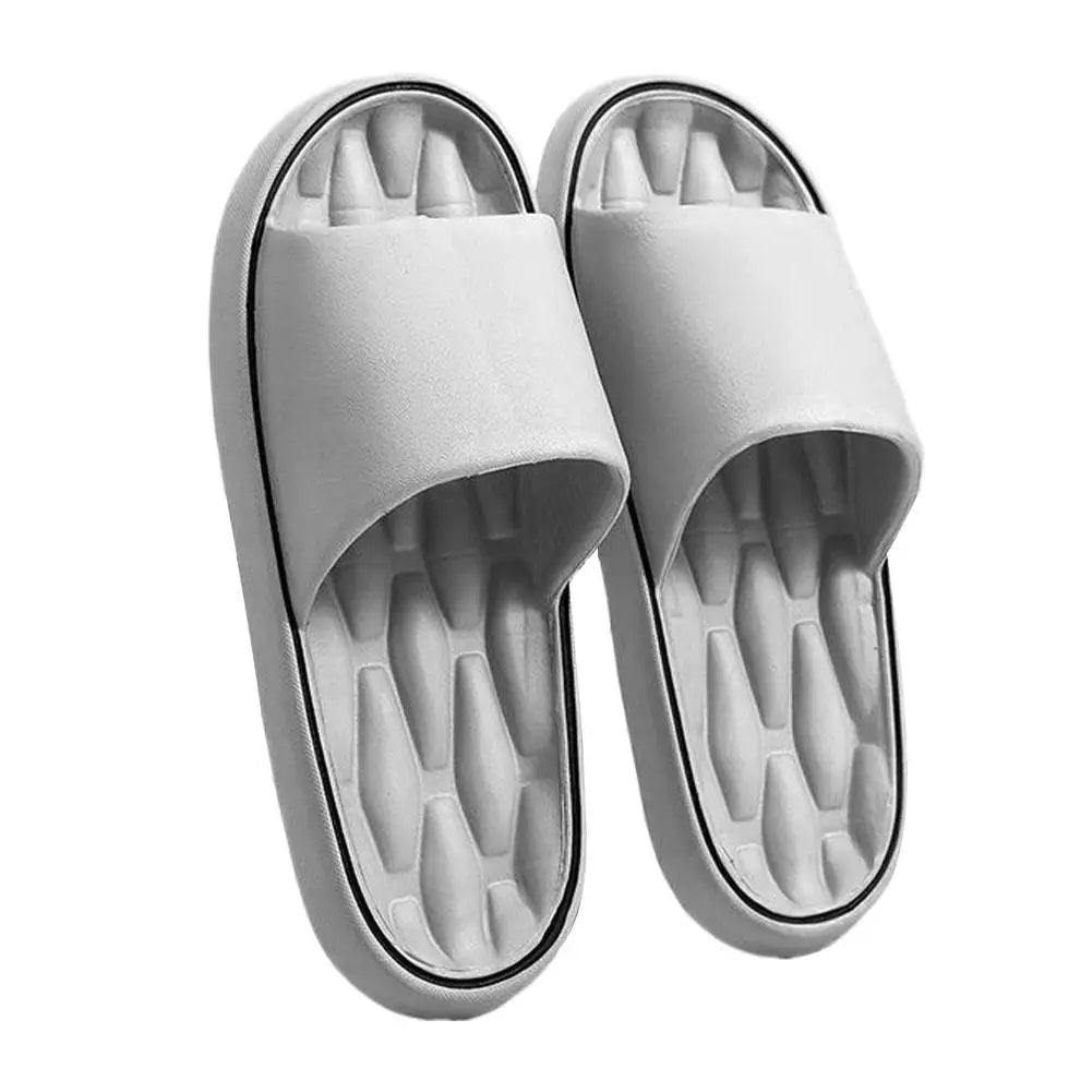 Line Pattern Slippers for Couple - Summer Non-Slip Indoor Slides, Soft EVA House Shoes, His and Hers Bathroom Sandals Quick-Dry