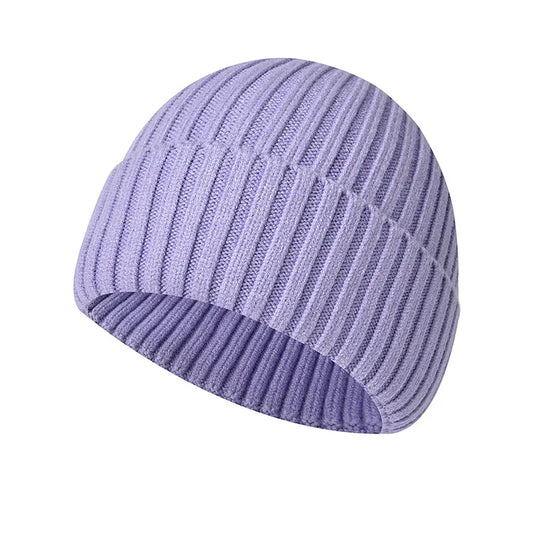 Winter Thickened Knit Beanie With Custom Logo - Fashionable And Warm Slouchy Hat Streetwear Solid Color Embroidered Cap