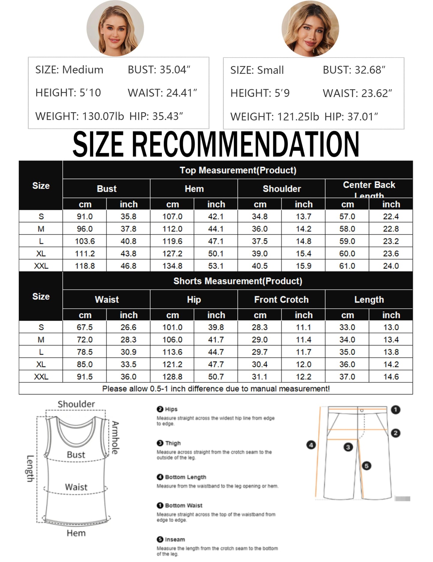 Ekouaer 2 Pack Pajamas for Women Set Tank Top and Shorts Pjs Soft Sleeveless Sleepwear Summer Loungewear,S-XXL