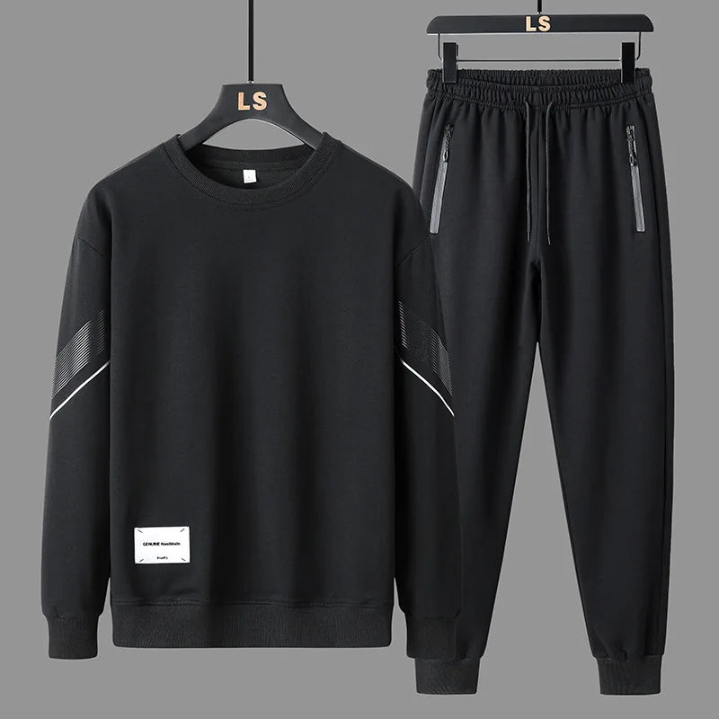 Men's Casual 2-Piece Sportswear Set Streetwear Fashion Tracksuit Hoodie and Pants Camping Beachwear Clothing Spring Autumn New