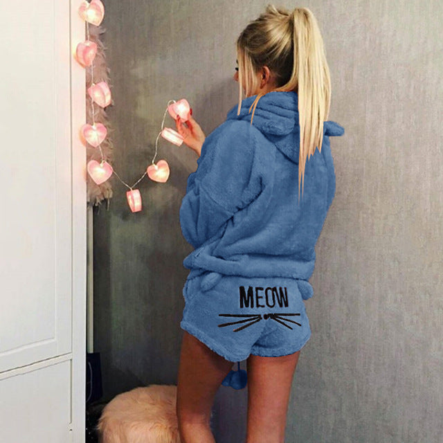 Pyjamas Animal Sleepwear Cat Female Pajama Women Homewear