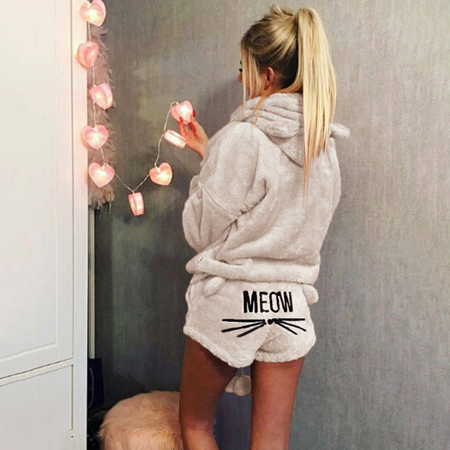Pyjamas Animal Sleepwear Cat Female Pajama Women Homewear